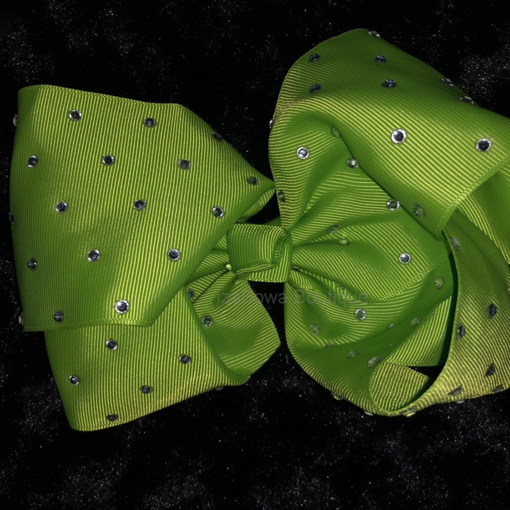 Bundle of (2) 8" Rhinestone Bows  B8153  Handmade NWT Boutique - Picture 3 of 3